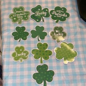 St. Patrick's Day Lucky Shamrock Magnet Set - Green